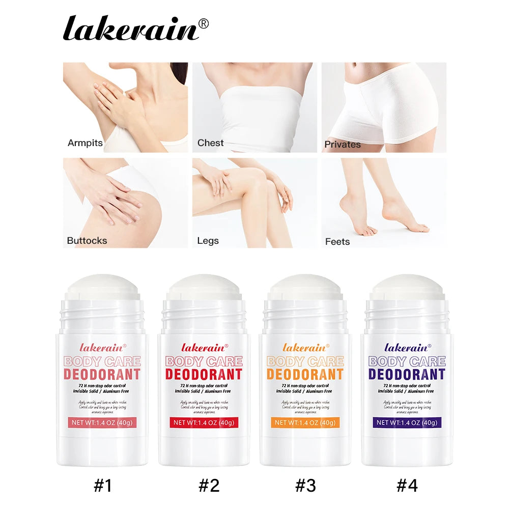 Lakerain Body Care Deodorant Long-Term Odor Control Natural Ingredients Aluminum-Free Sweet Fruity Aroma  Full Body Deodorant
