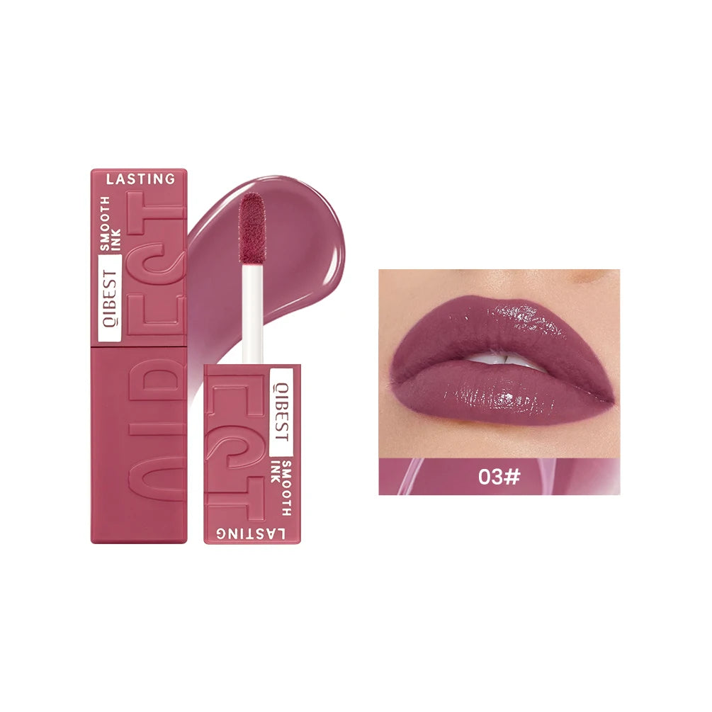 QIBEST Watery Gloss Lip Glaze Moisturizing Long Lasting Sexy Red Liquid Lipstick Mirror Glossy Lip Gloss Tint Cosmetic For Women