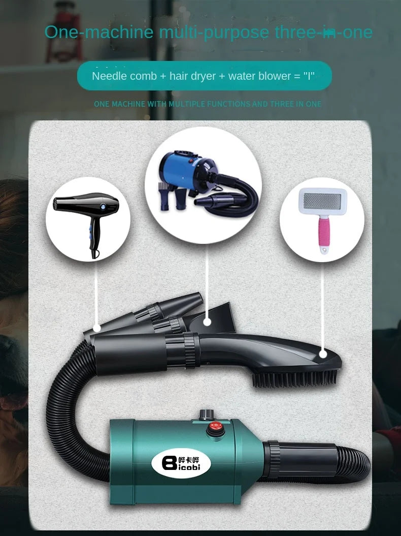 2800W Power Hair Dryer For Dogs Pet Dog Cat Grooming Blower Warm Wind Secador Fast Blow-dryer For Small Medium Large Dog Dryer