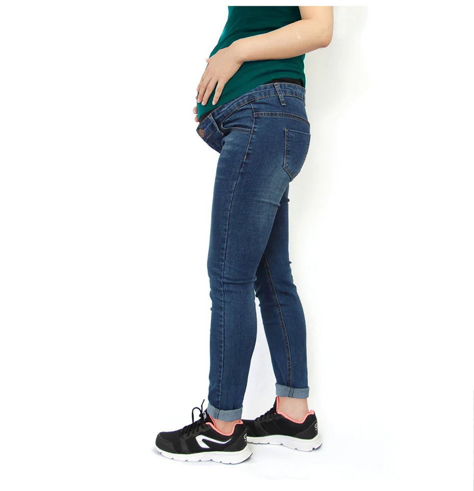 Maternity Clothing  Jeans Insert Panel  Skinny  Cotton Denim Pants for Pregnant Women Pregnancy Clothes