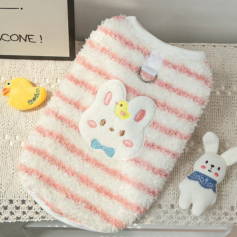 Winter Dog Clothes Fleece Dog Coat Solid Puppy Hoodies Chihuahua Sweatshirt Bichon Yorkie Clothing Dog Warm Vest Pet Pullover
