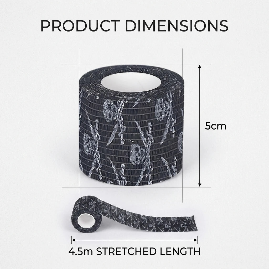 16/10/3PCS Tattoo Grip Bandage Colorful Self Adhesive Wrap 5cm X 4.5m Non Slip Handle Tape Tattoo Machine Grip Cover Supplies