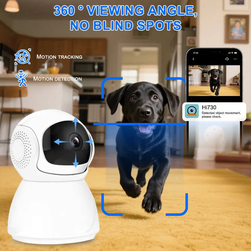 Wireless PTZ Camera Indoor Wireless WiFi Smart Home Camera Night Vision Outdoor Security Camera Baby Monitor Pet Dog Camera