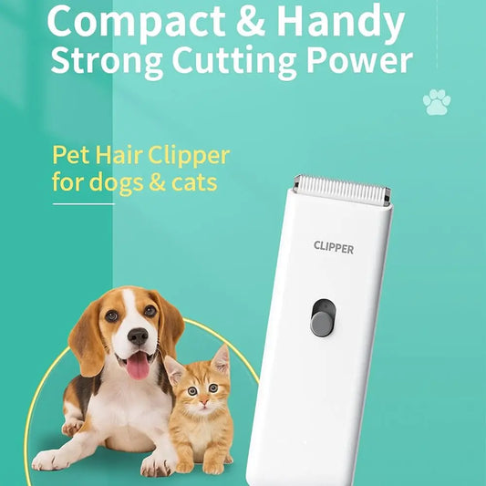 Professional Dog Hair Clipper Waterproof Low Noise Pet Hair Trimmer Wireless Mute Cat Grooming Clipper Home Use