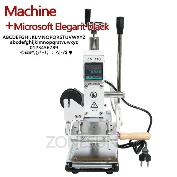 ZONESUN ZS110 Hot Foil Stamping Bronzing Embossing Machine Slideable Workbench Digital Leather PVC Paper Heat Press Machine