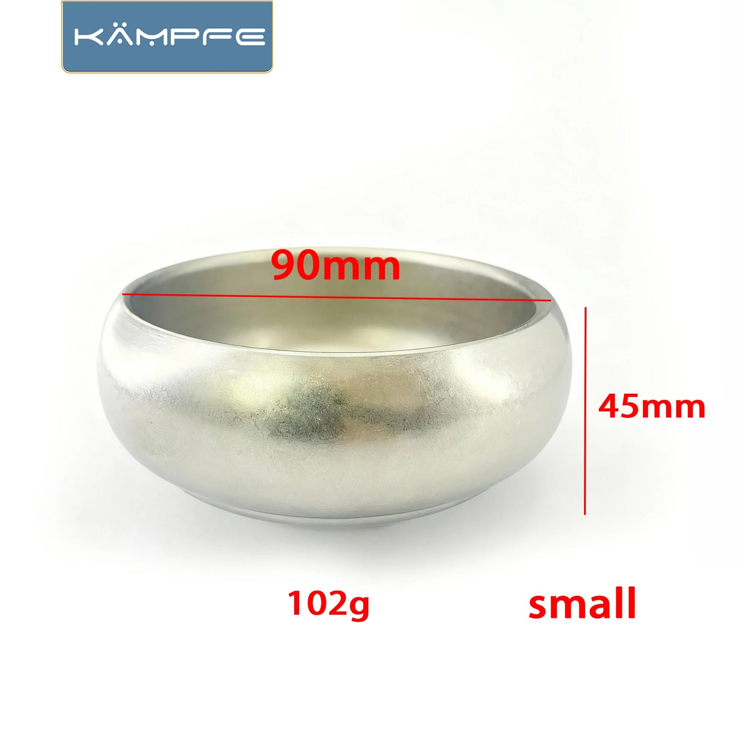 Kampfe  Stainless Steel  Shaving Bowl, Essential Grooming Tools for Barbershop & Home Use  Compact and easy to carry