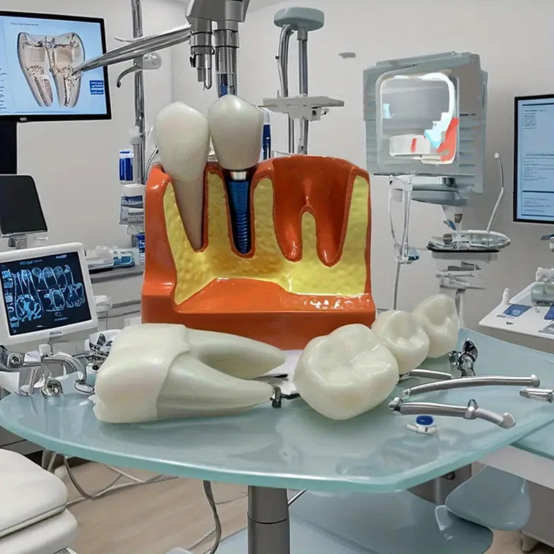 Dental 4 Times Implant Teeth Model Analysis Crown Bridge Demonstration Removable Model Dentistry Study Training Teaching Model