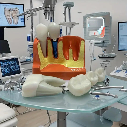 Dental 4 Times Implant Teeth Model Analysis Crown Bridge Demonstration Removable Model Dentistry Study Training Teaching Model