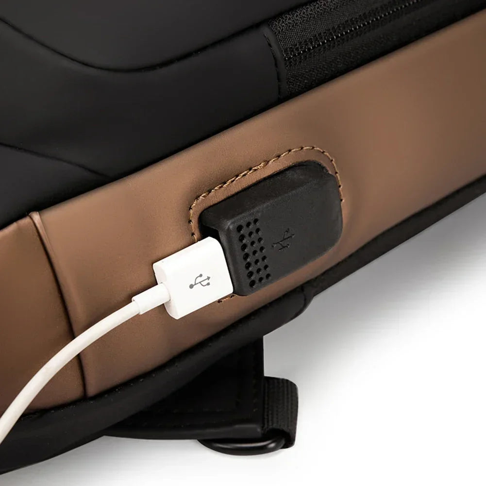 Multifunction Designer Anti-theft USB Shoulder Bag Crossbody Travel Sling Pack Messenger Pack Chest Bag Male Luxury Brand Men