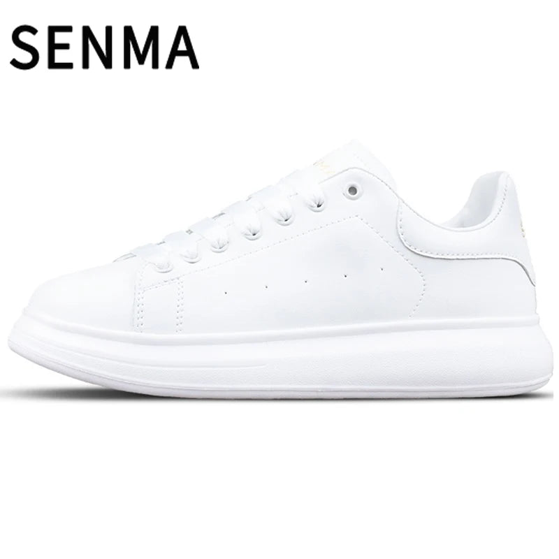 SENMA Luxury Design Sneakers For Men 2025 White Board-shoe Soft Women Walking Shoes Running Shoes Couples Sneakers Tennis shoes