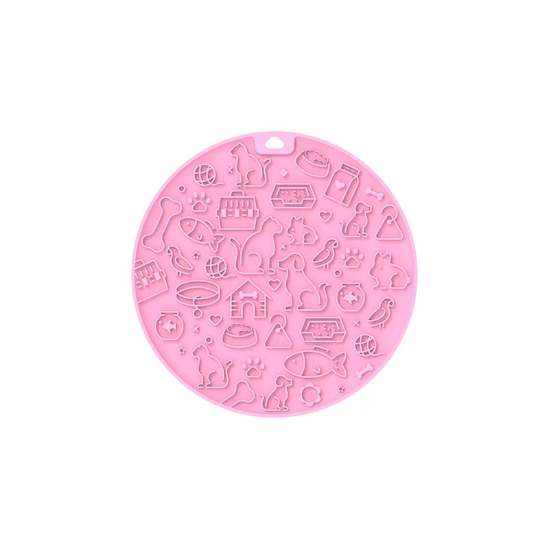 Pet Feeding Mat Silicone Dog Licking Pad Square Dogie Feeding Training Pad for Dry-wet Food Dog Feeder Pet Mat Water Feeding Mat