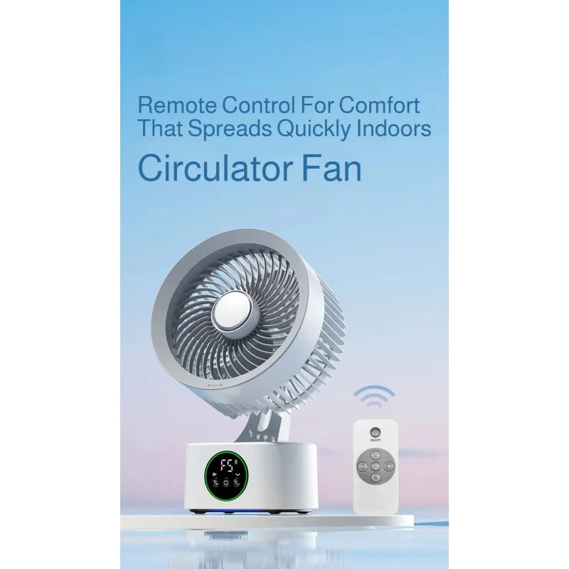 Portable Wall-Hanging Fan With Remote Control Smart Voice Rechargeable USB Household Electric Folding Fan Nightlight Air Cooler