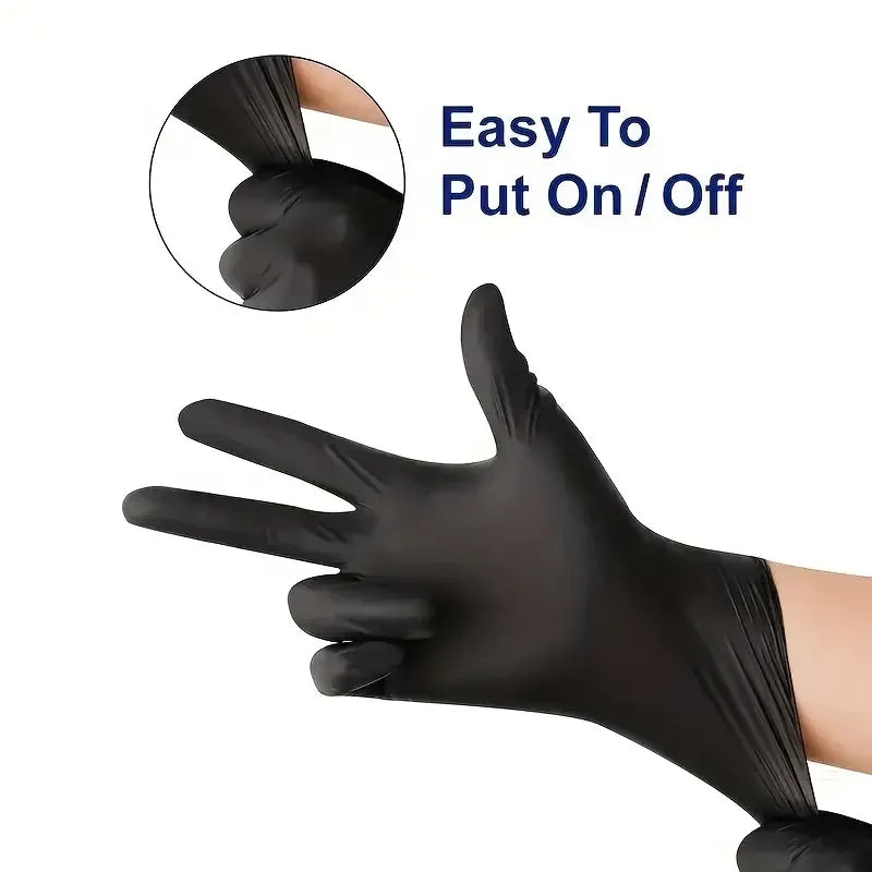 20/50/100PCS Black Nitrile Gloves Disposable Latex Free Household Gloves for Kitchen Cleaning Industrial Beauty Tattoo Gloves