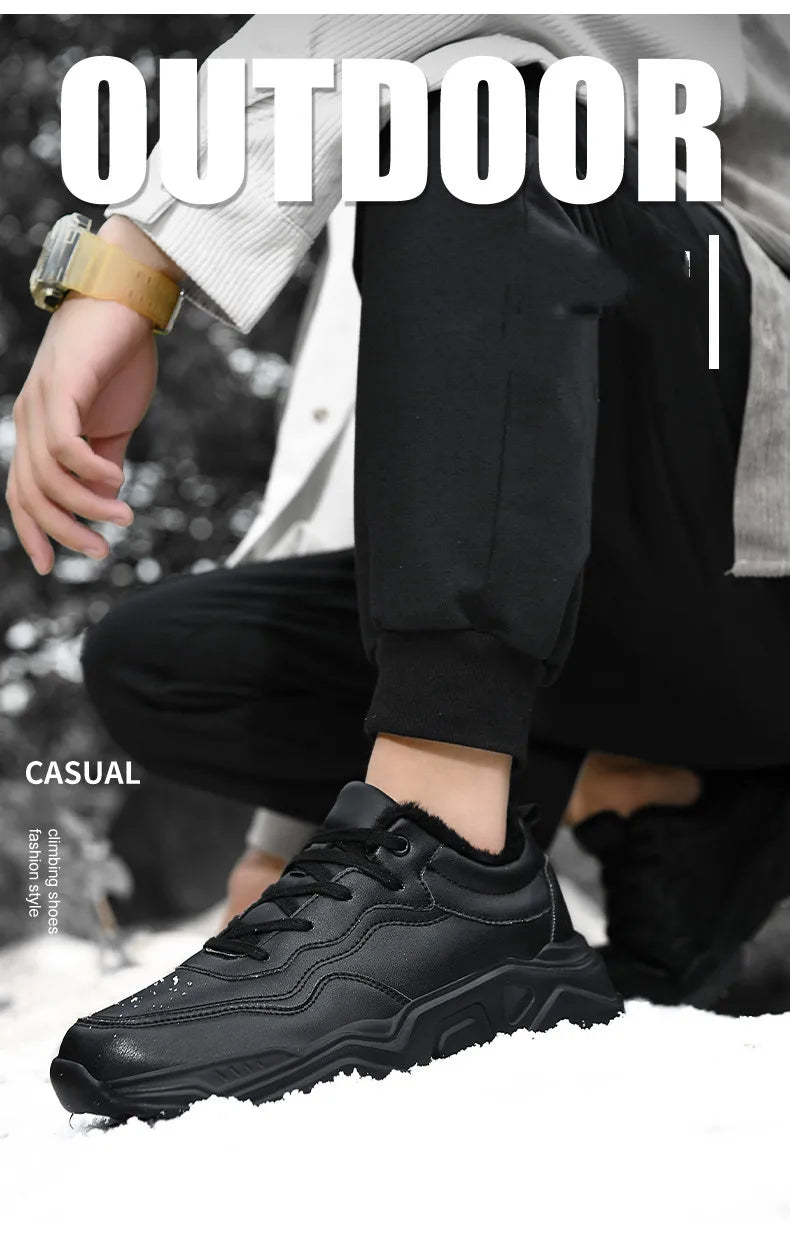 Winter Men Casual Shoes Breathable Warm Walking Sneakers Outdoor Lightweight Male Sport Shoes Lace-up Mens No-slip Running Shoes