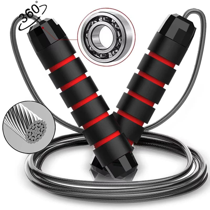 The New Jump Rope Steel Wire Skipping Exercise Adjustable Jumping Fitness Workout Training Home Sport Equipment Tangle-Free