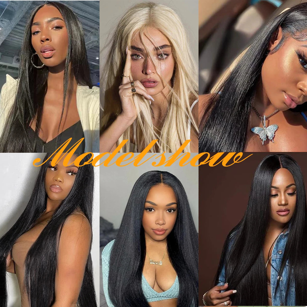 Straight Hair Bundles Extensions Smooth Ombre Hair Weaving 24Inch Super Long Synthetic Straight Hair Bundles Full to End