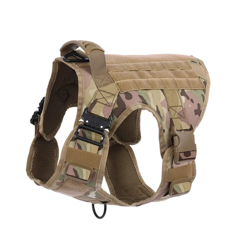 Tactical Dog Harness, Adjustable No-Pull Handle Service Vest Heavy Duty Pet Large Breed,  Dog Vest for Training Hunting Walking