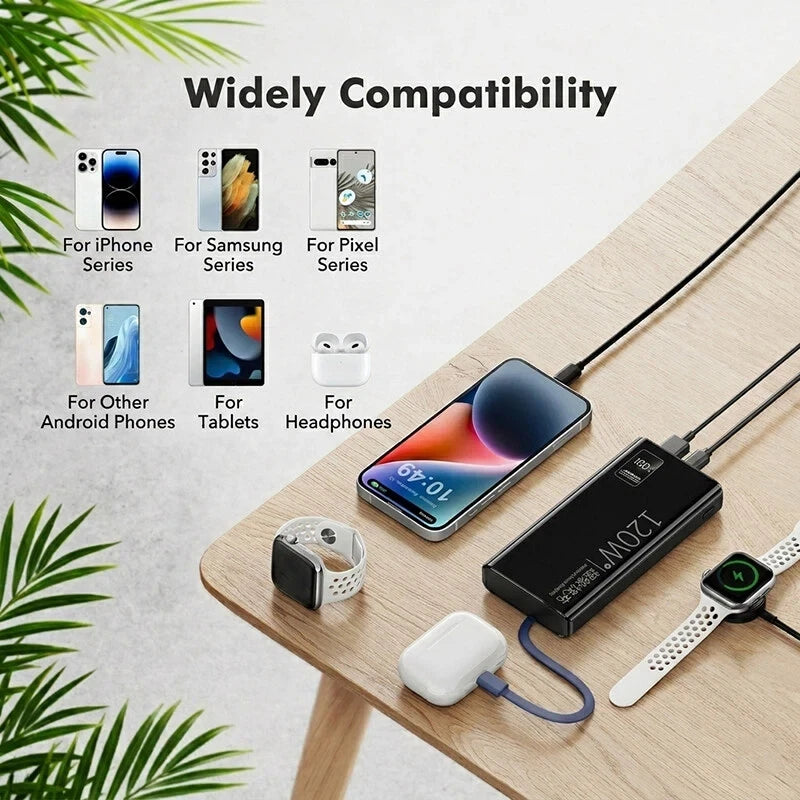 Lenovo Original 500000mAh Powerbank External Spare Battery Portable Charger For Xiaomi iPhone Super Fast Charging PowerBank