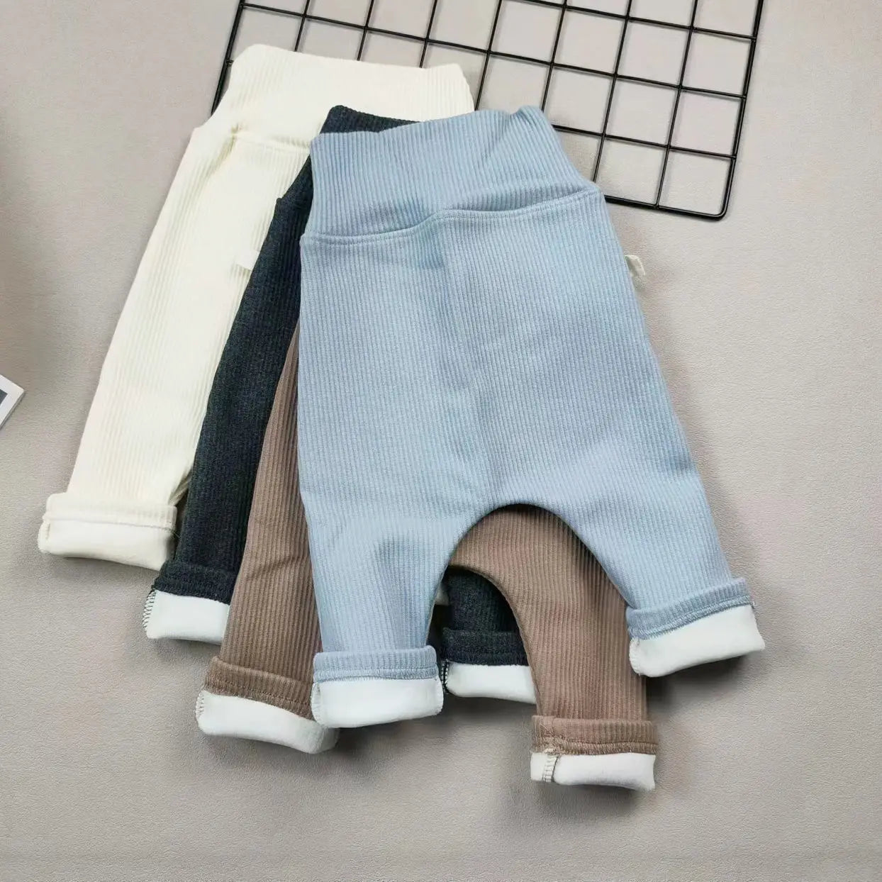 0-3Y Baby Winter Underpants Korean Edition Baby Autumn Winter Clothing Girl High Waist Plush Boys' Warm Underpants