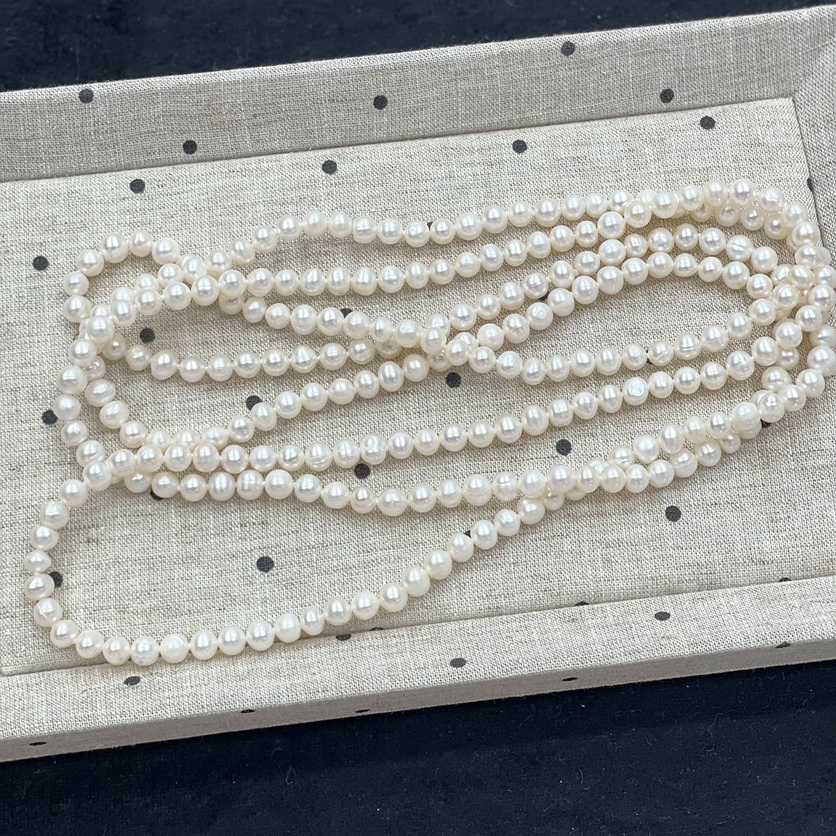 160cm Natural Freshwater Pearls Sweater Chain Round Pearl Loose Spacer Beaded for Women Men Jewelry Necklace Gift 6-7mm
