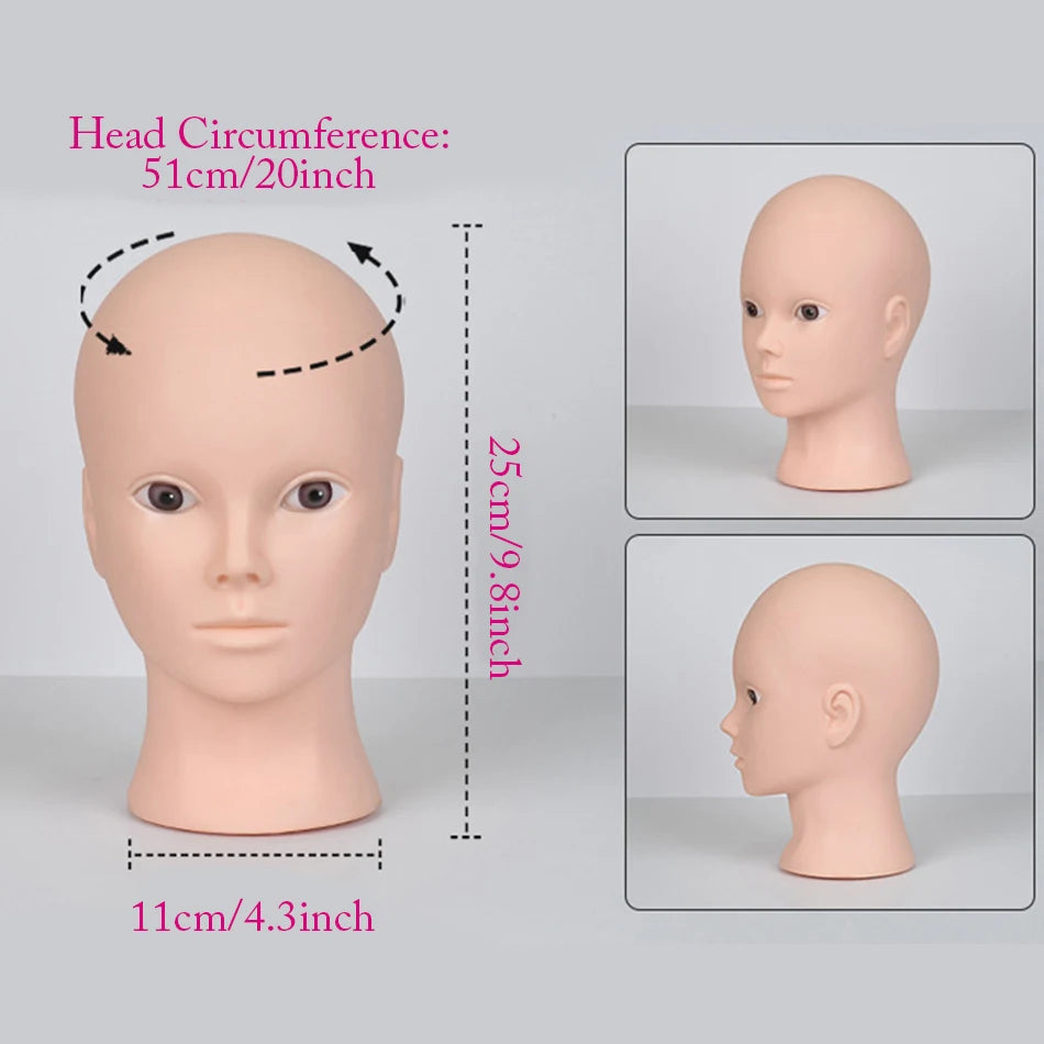 Mannequin Head Wig Stand With Adjustable Wig Tripod Stand Holder For Wigs Making Display cosmetology supplies hairdressing head