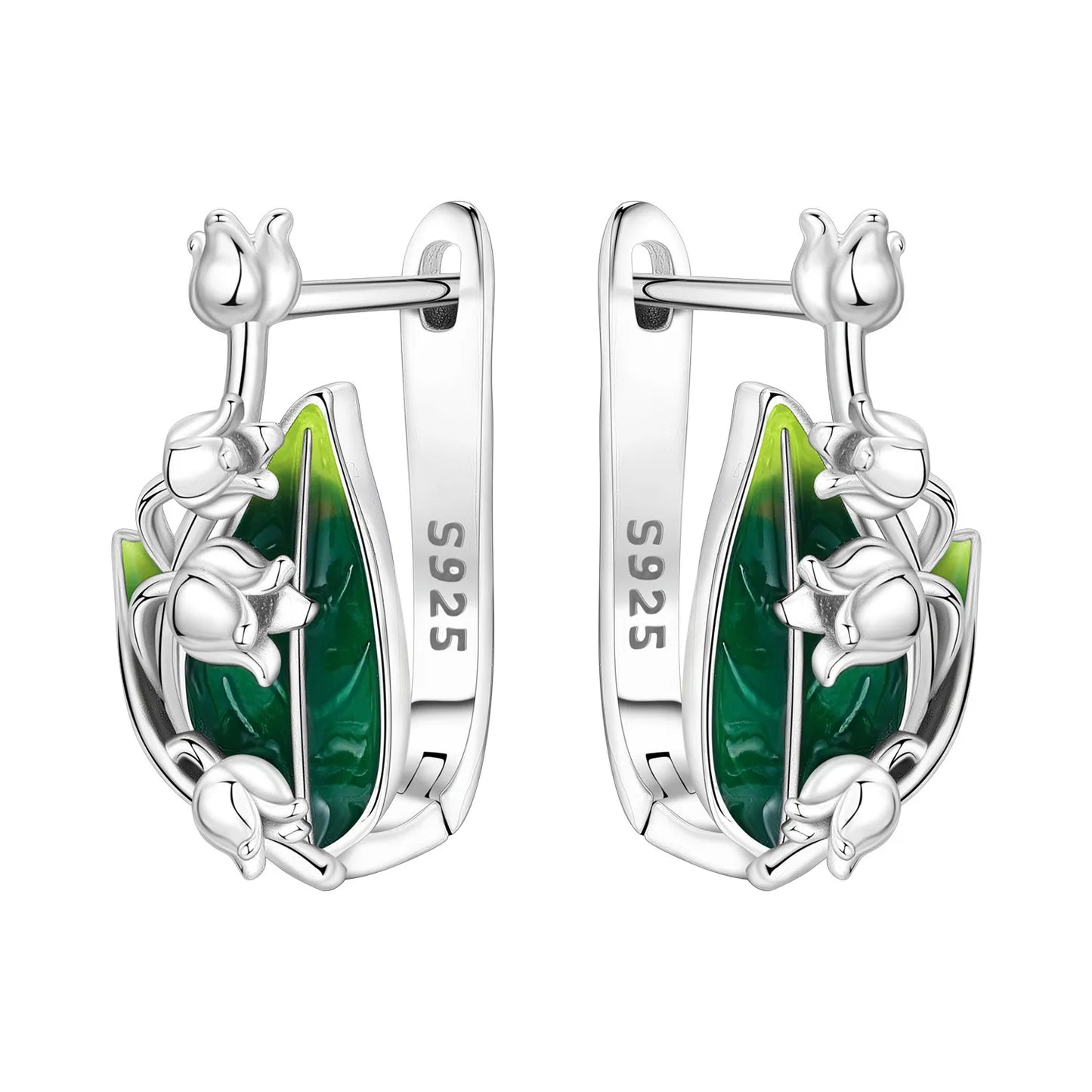925 Sterling Silver Needle Iris Flower Hoop Earrings for Women Original Elegant Versatile Jewelry Birthday Party Fine Gift 2026
