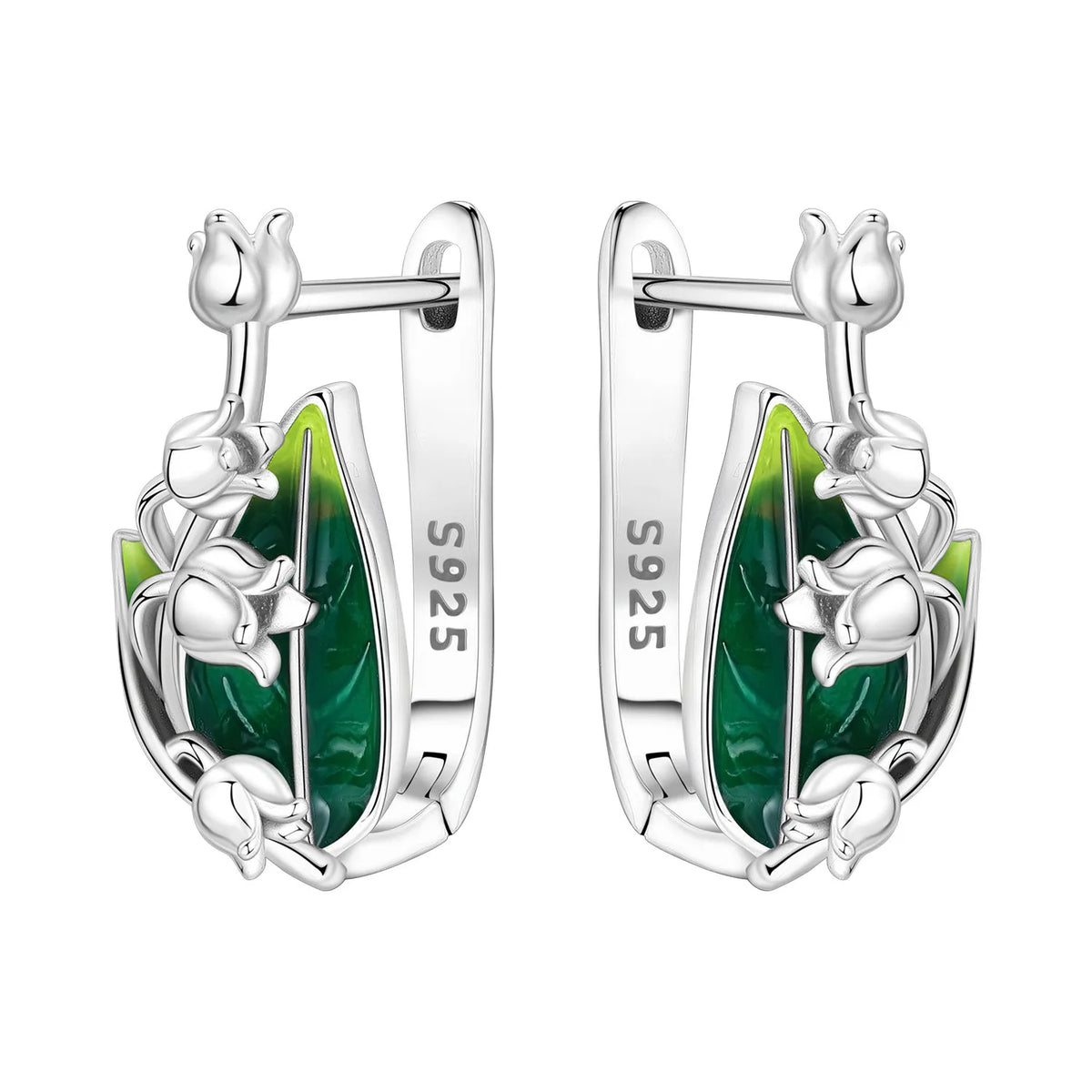 925 Sterling Silver Needle Iris Flower Hoop Earrings for Women Original Elegant Versatile Jewelry Birthday Party Fine Gift 2026