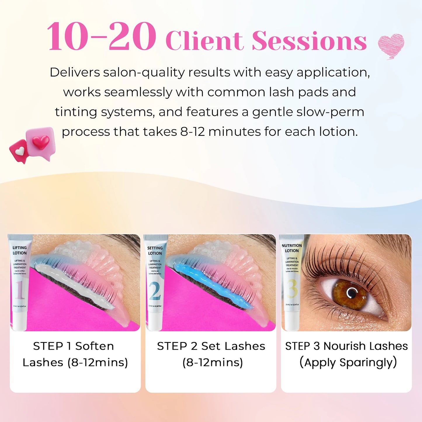 LOMANSA New 10ml Fix Perming Tube Set Lash Lift Brow Lamination Perm Fixation Setting Nutrition Lotion Eyelashes Makeup Tools