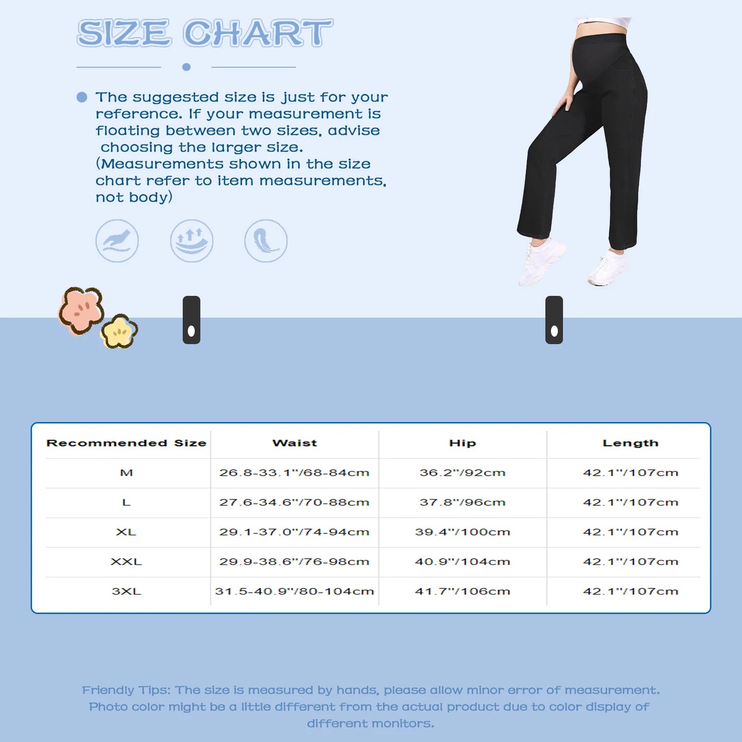 Pregnant Women Fashion Casual Wide-Leg Jeans Adjustable High Waist Belly Support Denim Pants Maternity Clothing for Daily Party