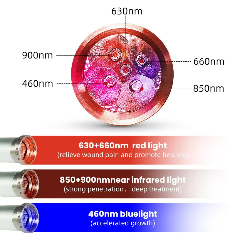 Red Lights Therapy Face Home Use Beauty Devices Cold Sore Canker Sore Treatment Infrared Light Therapy Wand For Body Pain Relief