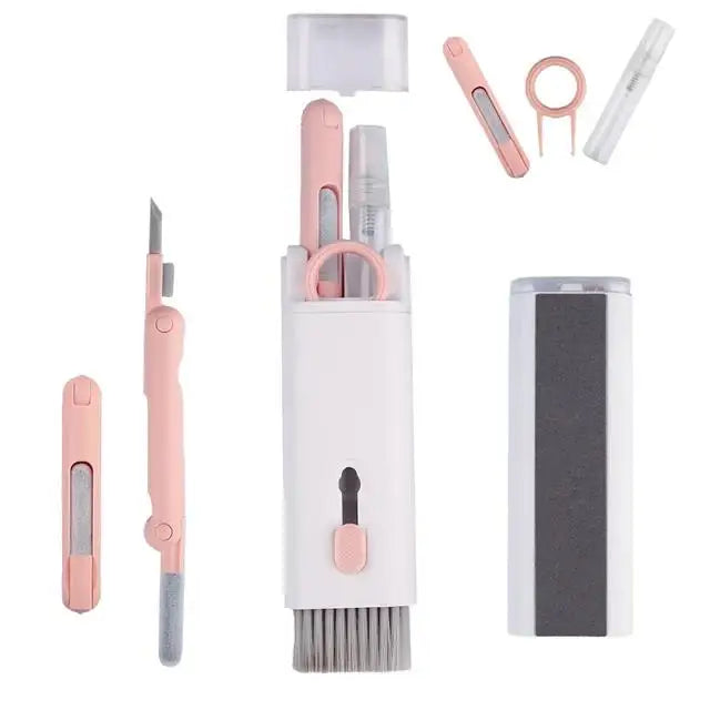 7 In 1 Laptop Keyboard Cleaner Brush Kit Earphone Cleaning Pen Keycap Puller Dust Tool For AirPods Headset Tablet Camera Phone