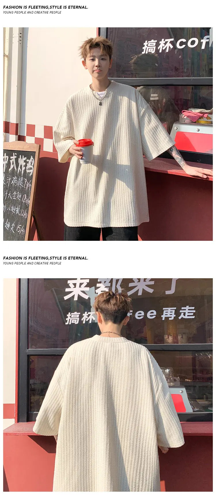 2026 Summer New  Style Fashion for Men's Large Size V-neck T-shirt Loose Top Casual Wind Breathable Quick Drying Short Sleeves