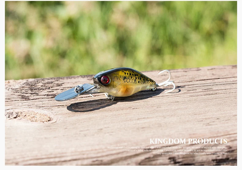 Kingdom Crankbaits Fishing Lures  5g 37mm Slow Sinking Minnow Swing Small Cranks Artifical Baits Hard Wobblers For Bass Trout