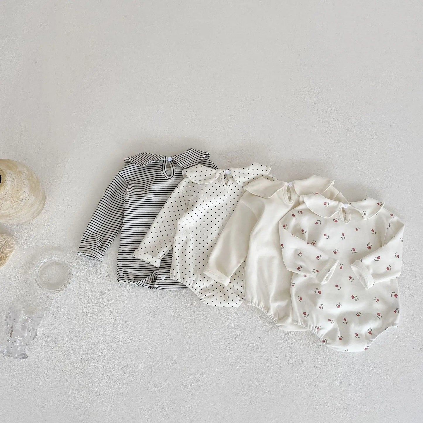 Insautumn baby baby collar bottoming romper clothes baby children Long Sleeve romper cotton fabric is soft and comfortable