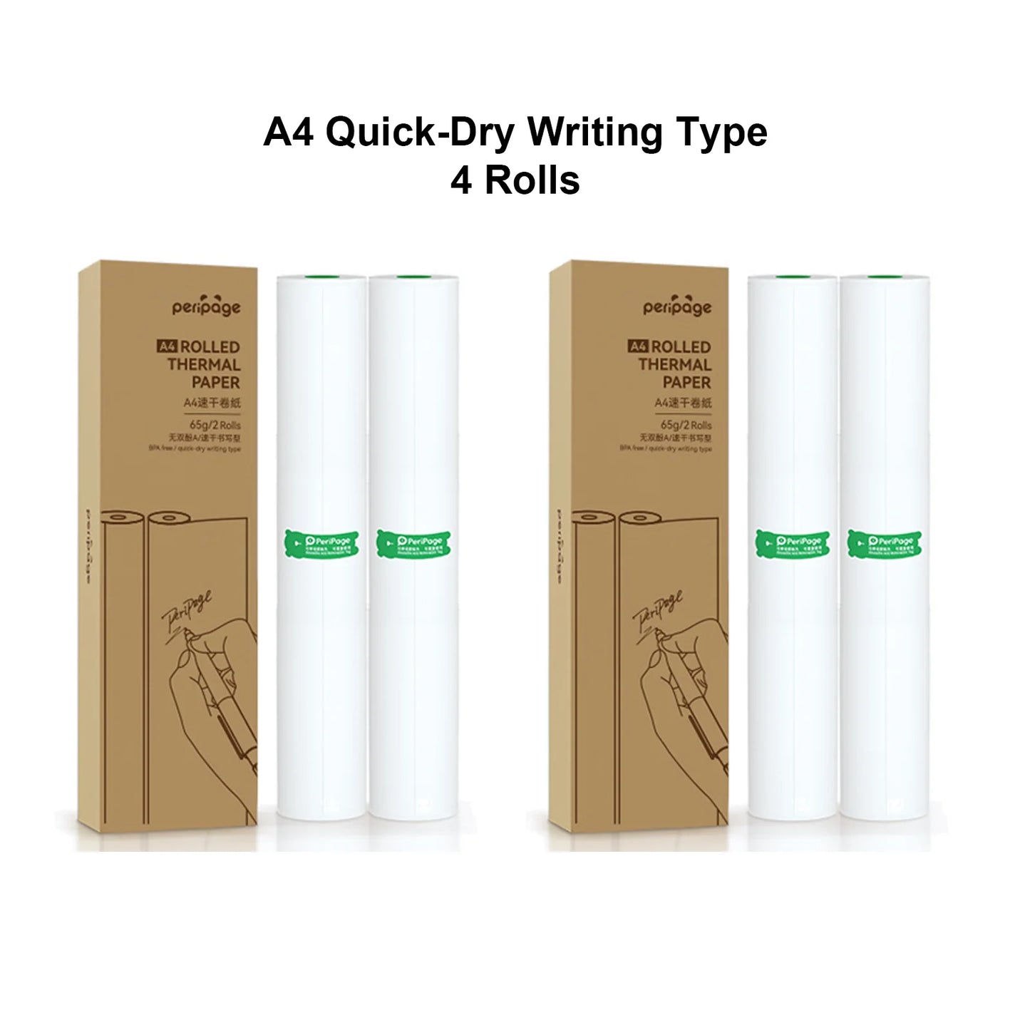 A4 Thermal Printer Paper PeriPage 100 Pages Folded for Long-lasting and Quick Dry for Oil/water proof Paper BPA Free Clear Print