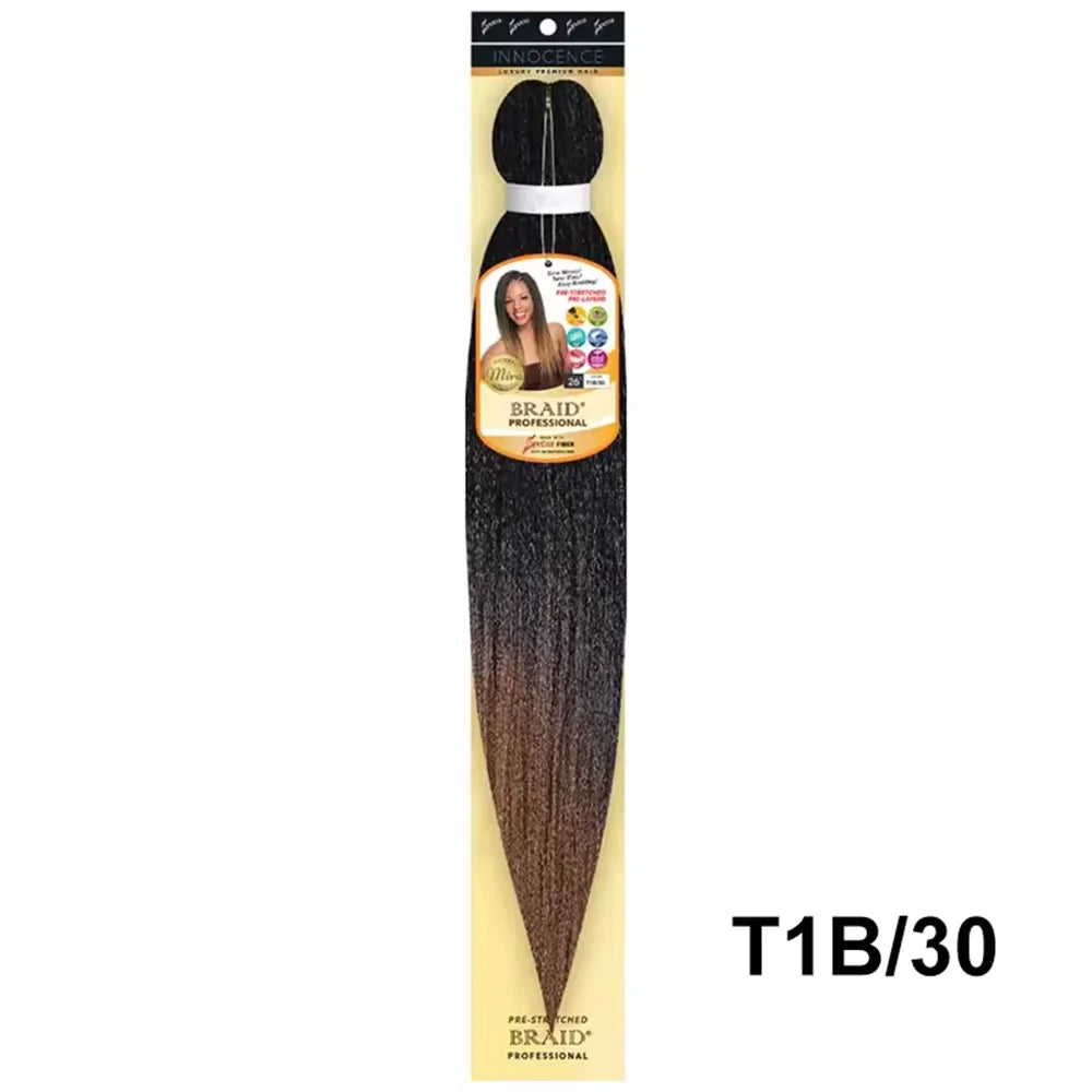 Easy Braids 26Inch Synthetic Yaki Texture Professional Braiding Hair Hot Water Setting with packaging Hair Extension For Women