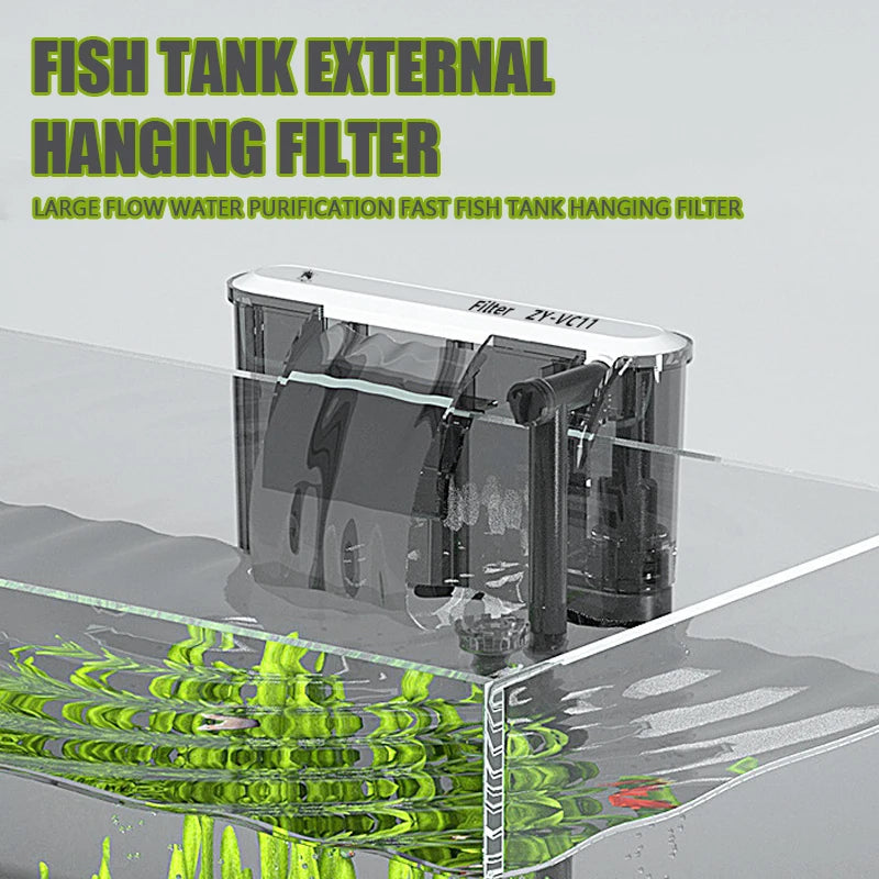 Wall-mounted Filter Three-in-one External Fish Tank Circulation Pump Small and Medium Aquarium Waterfall Oxygenation 110V 220V