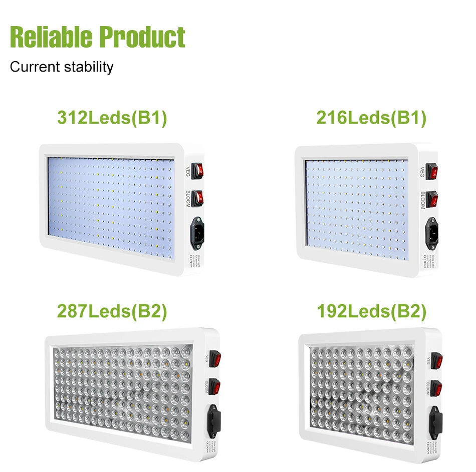 600W LED Grow Lights Full Spectrum Plant Cultivation Lamp 220V Indoor Greenhouse Tent Hydroponics Succulent Vegs Fill Lighting