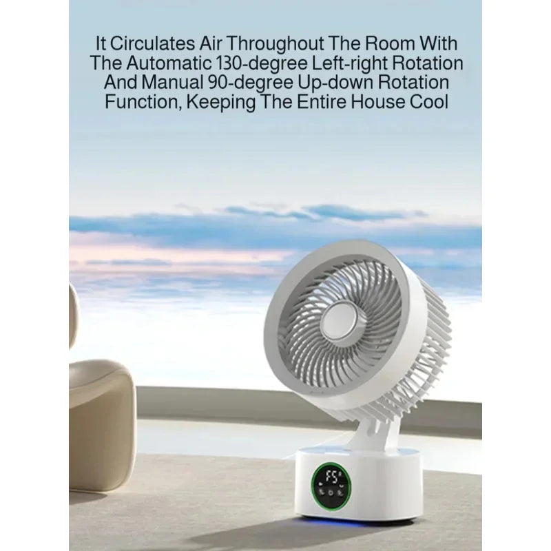 New Portable Wall-Mounted Fan With Remote Charging Usb Electric Folding Fan Nightlight Air Cooler Home Shake Cooler Household