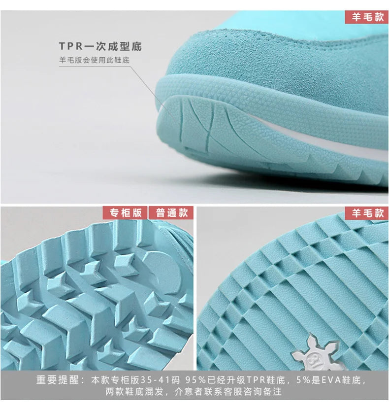 Women Snow Boots Space Deer Waterproof Dropshipping With Fur Casual Ladies Work Safety Shoes Birthday  Gift Present