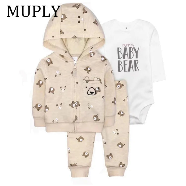 3-piece Suit Summer Baby Clothes Sets Baby Short Sleeve Shorts Cover Clothes Cute Girls Bebe Children Cotton 100% Clothing 6-24M