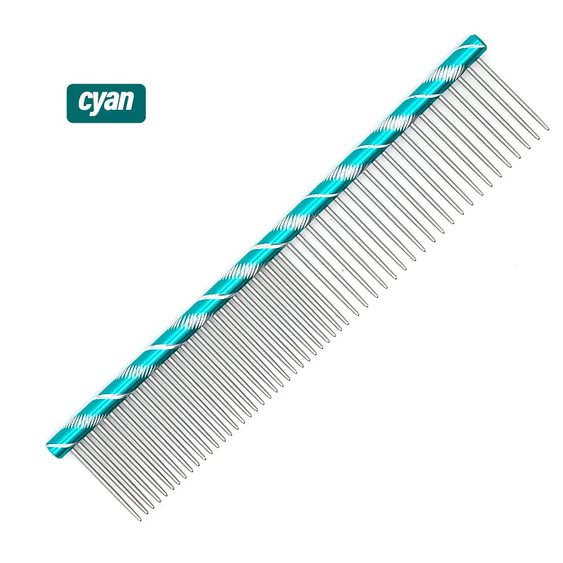Dog Comb Long Thick Hair Fur Removal Cleaning Brush Stainless Steel Lightweight Pets Cat Grooming Combs for Dogs 16/19/20/25cm