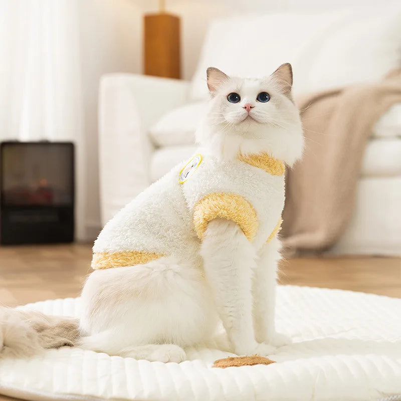 Winter Dog Clothes Fleece Dog Coat Solid Puppy Hoodies Chihuahua Sweatshirt Bichon Yorkie Clothing Dog Warm Vest Pet Pullover
