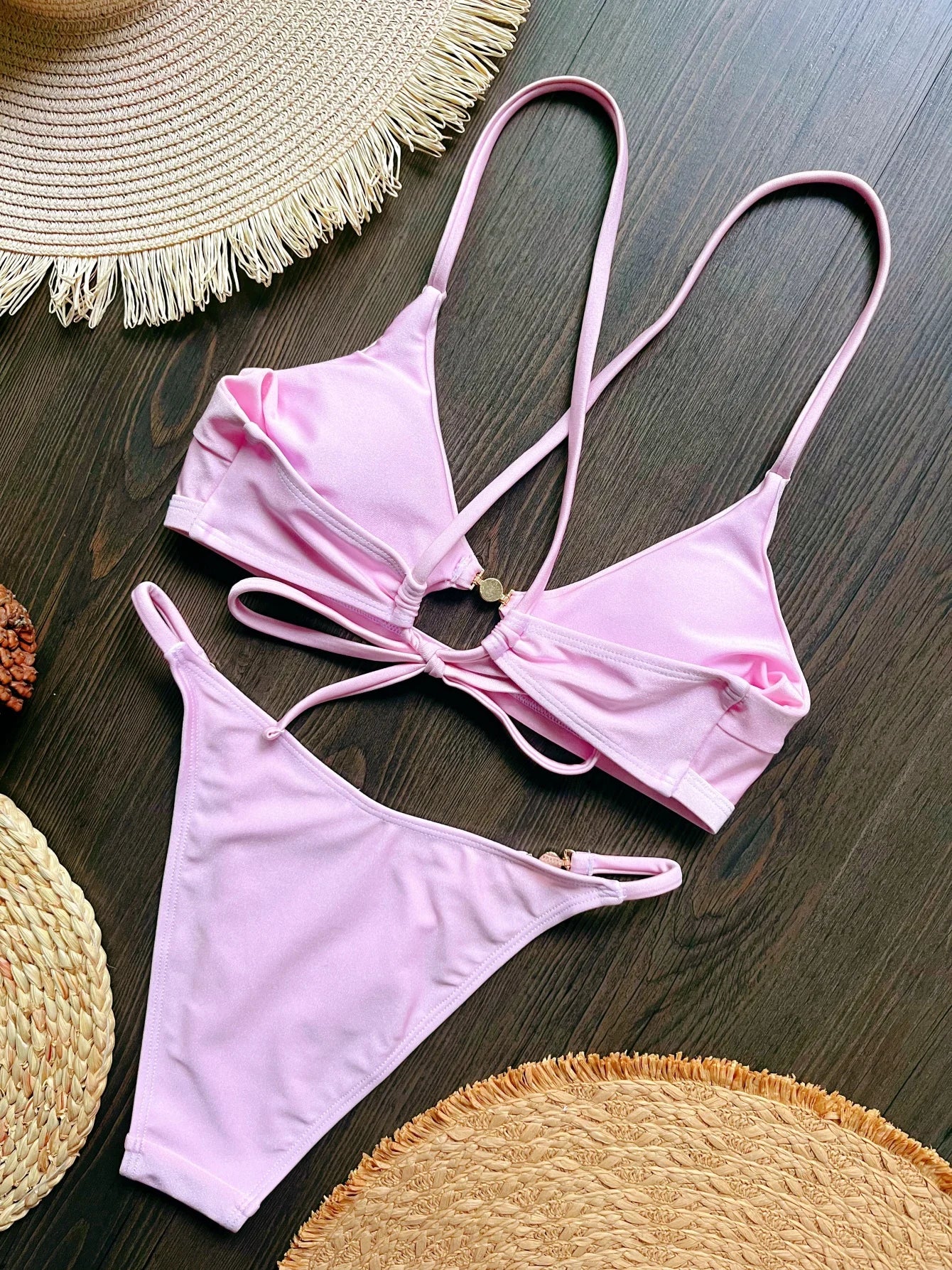 2026 Miyouj Push Up Bikinis New Two Piece Suit Bathsuit Sexy Bikini Sets Hollow Out Swimsuit String Bathwear Low Waist Swimwear