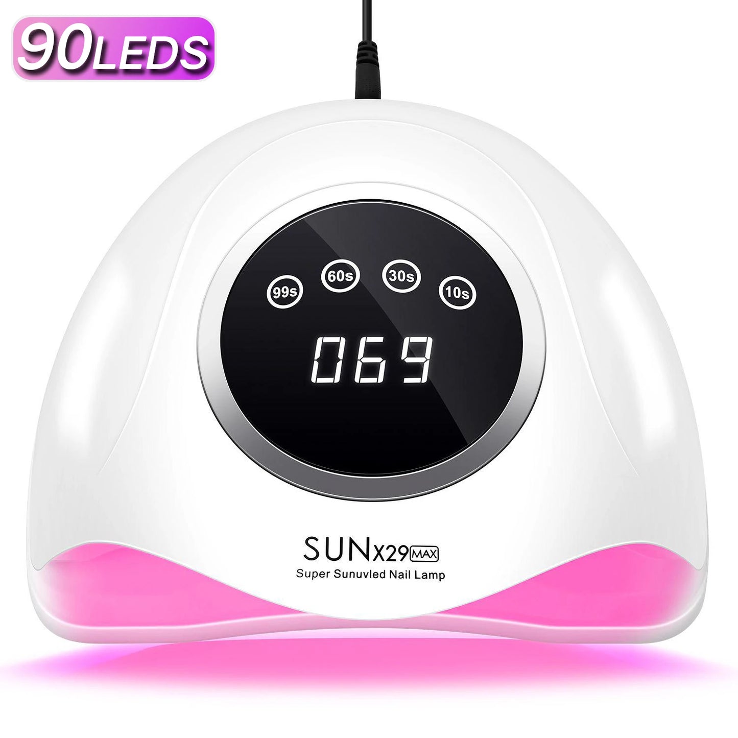 DianaBeauty 380W Professional UV LED Nail Lamp With LCD Display 90LEDS Nail Dryer for Drying All Gels Nail Polish Nail Art Tools
