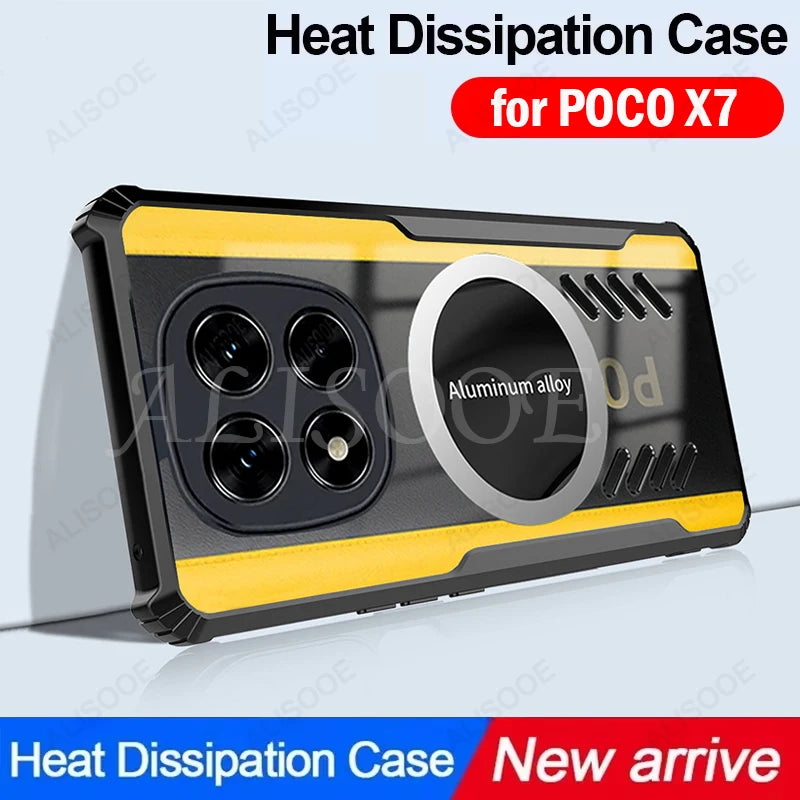 Cooling Transparent Capa for POCO X7 Case for Xiaomi POCO X7 5G Clear Heat Dissipation Protection Phone Cover Funda