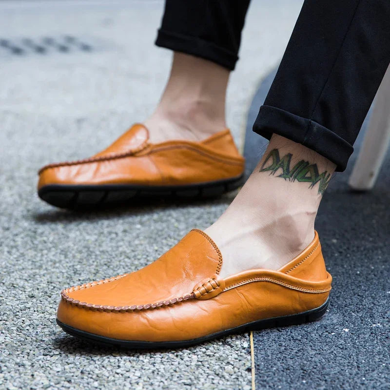Men Shoes Casual Leather Mens Loafers Moccasins Designer Slip on Boat Shoes High Quality Chaussure Homme