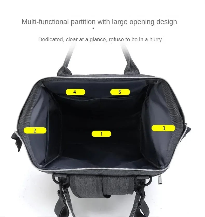 Mother Large Capacity Nappy Backpacks with Changing Mat Convenient Baby Nursing Bags Mommy Diaper Bags Baby Stroller Hanging Bag