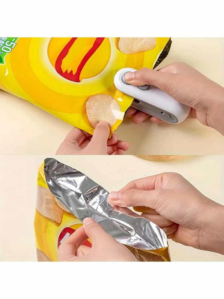 USB Mini Magnetic Bag Sealer Portable Handheld Snack Sealing Machine For Home Travel