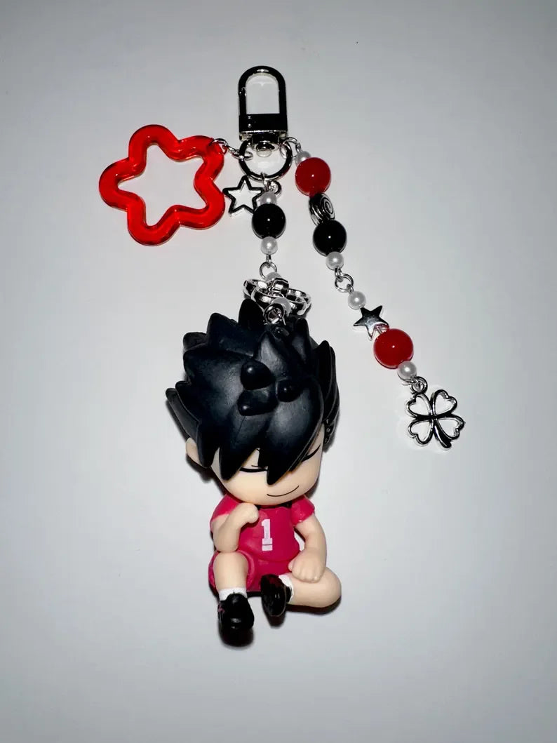 Handmade volleyball anime character inspired keychains  backpack charms